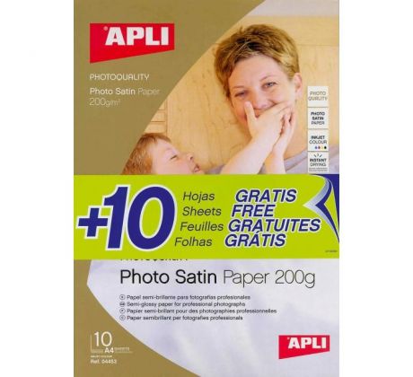 Fotopapier APLI A4 Satin, 200g, 20 hárkov