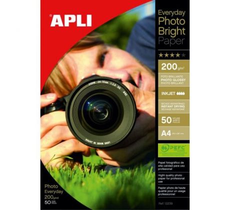 Fotopapier APLI A4 Bright, 200g, 50 hárkov