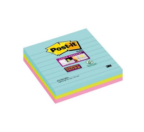 Bloček Post-it Super Sticky COSMIC, veľkosť 101x101 mm, 3 bločky po 70 lístkov