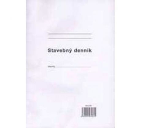 Stavebný denník, A4, 25x3+8 listov, samoprepis, číslovaný