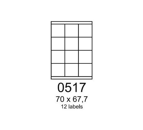 etikety RAYFILM 70x67,7 vysokolesklé biele laser R01190517A (100 list./A4) (R0119.0517A)