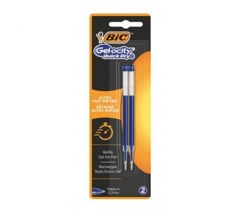 Náhradná náplň do gélového rollera BIC Gelocity QUICKDRY Modrá 2ks