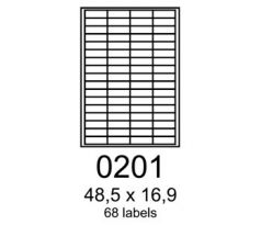 etikety RAYFILM 48,5x16,9 univerzálne biele R01000201F (1.000 list./A4) (R0100.0201F)
