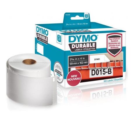 Samolepiace etikety Dymo LW 102x59mm polypropylénové s ochrannou vrstvou biele