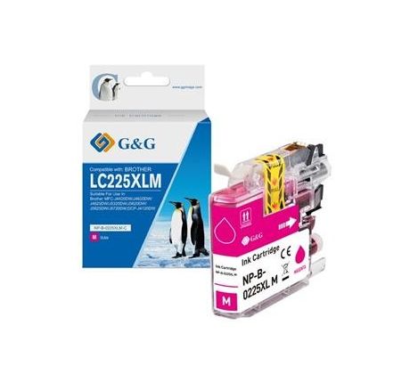 alt. kazeta G&G pre BROTHER LC225XLM MFC-J5320DW / DCP-J4120DW / MFC-J4420DW / MFC-J4425DW / MFC-J4620DW (17.2ml/M) (NP-B-0225XLM)