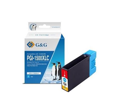 alt. kazeta G&G pre CANON PGI-1500XLC Maxify MB2050/MB2350 (11.5ml/C) (NP-C-1500XLC/C(PG))