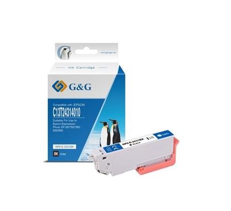 alt. kazeta G&G pre EPSON C13T24314010 XP-750 / XP-850 (13,8ml/BK) (NP-R-2431XLBK)