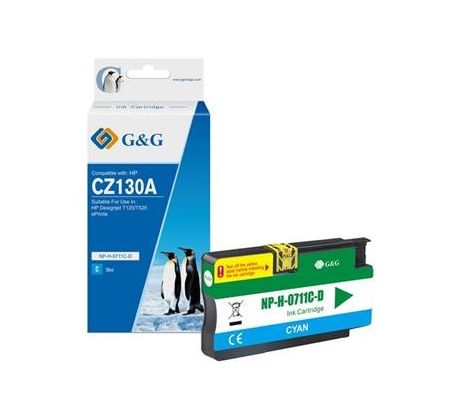 alt. kazeta G&G pre HP CZ130A(HP 711) Desingnjet T120 / T520 (29ml/C) (NP-H-0711C(HP711 with chip wit)