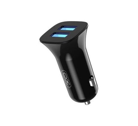 nabíjačka do auta XO TZ10 2USB/2A/12W čierna + lightning kábel (GSM167462)