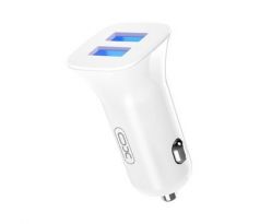 nabíjačka do auta XO TZ10  2USB/2A/12W biela + micro USB kábel (GSM167465)