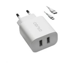 nabíjačka CENTO P100 Typ C 2USB/2A/12W biela (LCINCVOIAJP100CALB)