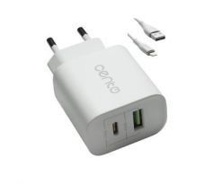 nabíjačka CENTO P102 Iphone 1Typ C(PD)+1USB(QC)/3A/20W biela (LCINCVOIAJP102IALB)