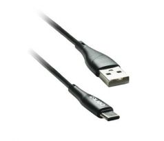 kábel CENTO C100 TypC-USB (1m,3A) čierny (LCCAB100CUBLA)