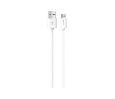 kábel Devia Smart2 MicroUSB-USB biely (2m 2A) (IECABSMA2MALB)