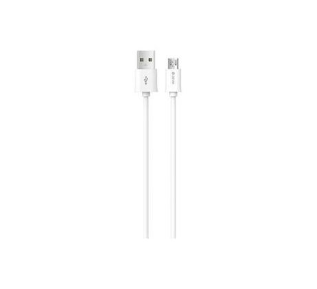 kábel Devia Smart2 MicroUSB-USB biely (2m 2A) (IECABSMA2MALB)