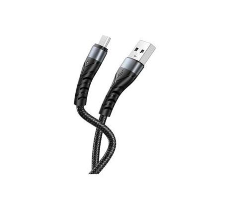 kábel XO NB209 MicroUSB-USB čierny (2A) (IXCABNB209MNEG)