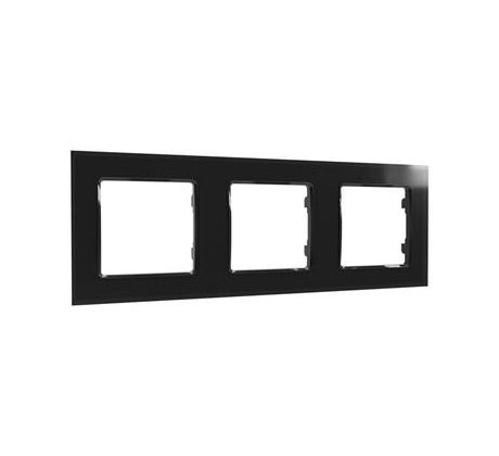 rám k vypínaču Shelly Wall Frame 3 - čierny (SHELLY-WF3-BLK-1224)