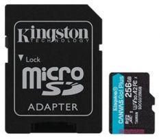 Kingston Canvas Go Plus A2/micro SDXC/256GB/170MBps/UHS-I U3 / Class 10/+ Adaptér (SDCG3/256GB)