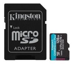 Pamäťová karta Kingston Canvas Go! Plus microSDXC 128GB Class 10, UHS-I, U3, V30, A2, 170/90MB/s (+ adaptér) (SDCG3/128GB)