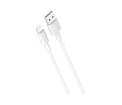 kábel XO NB156 USB - Lightning 1,0 m 2,4A biely (GSM104065)