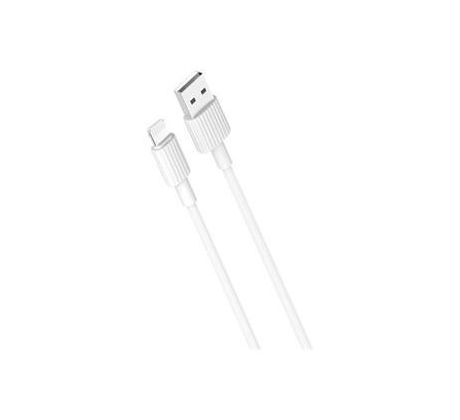 kábel XO NB156 USB - Lightning 1,0 m 2,4A biely (GSM104065)