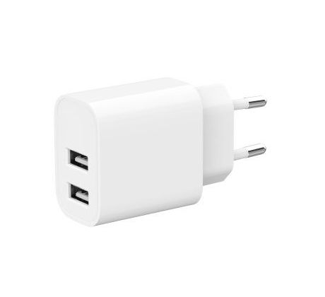 2-port universal USB charger, 2.4 A, white (TA-UC-2A12-01)