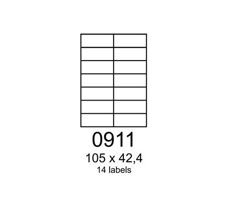 etikety RAYFILM 105x42,4 žlté flourescentné laser R01310911A (100 list./A4) (R0131.0911A)