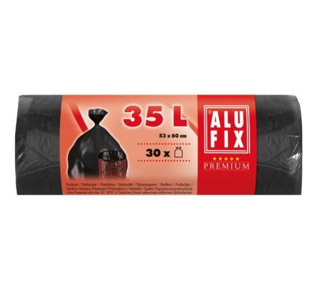 Vrecia na odpadky 35ℓ 30 ks, 10mic., 53 x 60 cm, čierne, HDPE