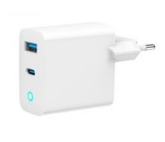 2-port 45W GaN USB fast charger, LED, white (TA-UC-PDQC45L-W-01)