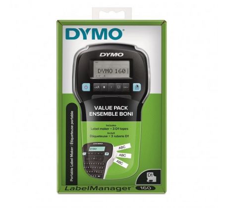 Dymo LM 160 tlačiareň štítkov a 3x D1 pásky 12mm x 7m čierna na bielej