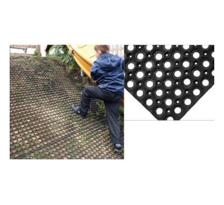 Bezpečnostná podlahovina Ringmat Honeycomb 0,4 m x 0,6 m čierna