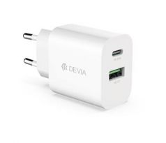 nabíjačka Devia Smart PD 1x USB-C 1x USB 20W biela (BRA013519)