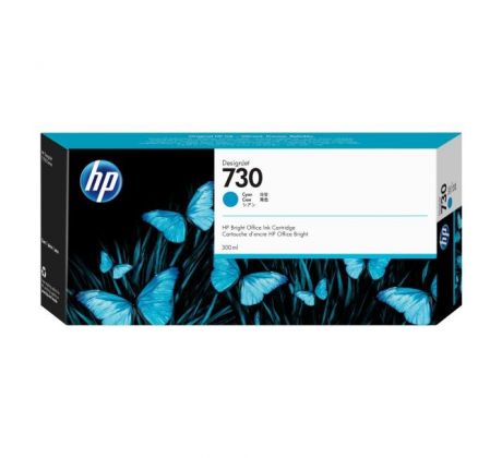 Atramentová náplň HP P2V68A HP 730 cyan pre DesignJet T1600, T1700, T2600 (300 ml)