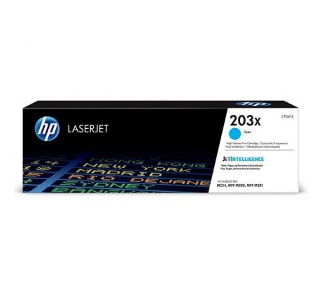 Toner HP CF541X HP 203X cyan (2.500 str.) pre LaserJet Pro M254dw/M280nw/M281fdn