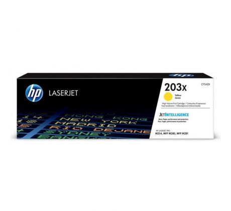 Toner HP CF542X HP 203X yellow (2.500 str.) pre LaserJet Pro M254dw/M280nw/M281fdn