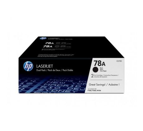 Toner HP CE278AD HP 78A dual pack black (2x2.100 str.) pre LaserJet Pro P1566/P1606dn