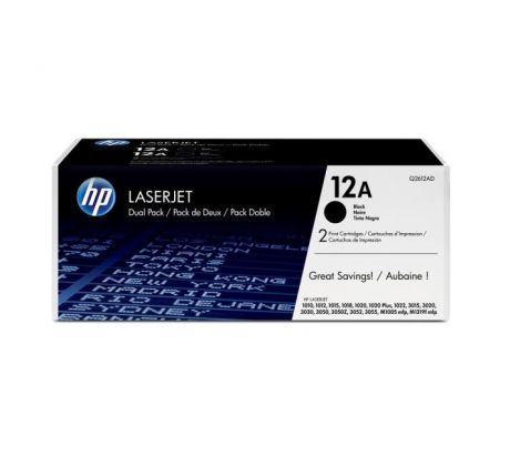 Toner HP Q2612AD č.12A dual pack (2×2000 str.) pre LaserJet 1010/1020/3015/3020