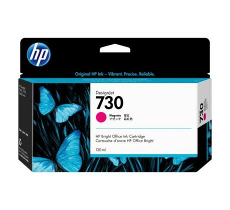 Atramentová náplň HP P2V63A HP 730 magenta (130 ml) pre DesignJet T1600, T1700, T2600