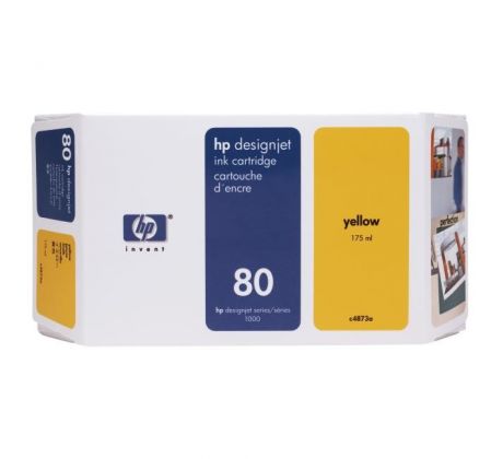 Atramentová náplň HP C4873A HP 80 yellow (175 ml) pre Designjet 1000