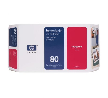 Atramentová náplň HP C4874A HP 80 magenta (175 ml) pre Designjet 1000