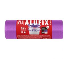 Vrecia na odpad zaťahovacie Elastic FIX LDPE 53x60cm 35 ℓ/12ks 22mic fialové