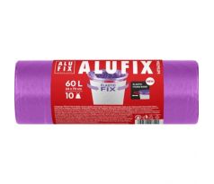 Vrecia na odpad zaťahovacie Elastic FIX LDPE 64x70cm 60 ℓ/10ks 22mic fialové