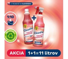 Cleanfit ultrakoncentrát - Toalety a kúpeľne 1+1=11 l