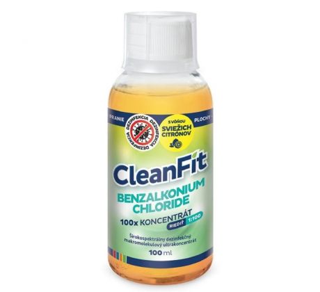 Cleanfit ultrakoncentrát - Benzalkonium Chloride dezinfekčný 100 ml