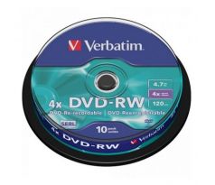 Verbatim DVD-RW 4x 4,7GB cake 10 ks