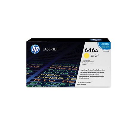 TONER HP CF032A HP646 žltá pre Color LaserJet CM4540 (12500 str.) (CF032A)