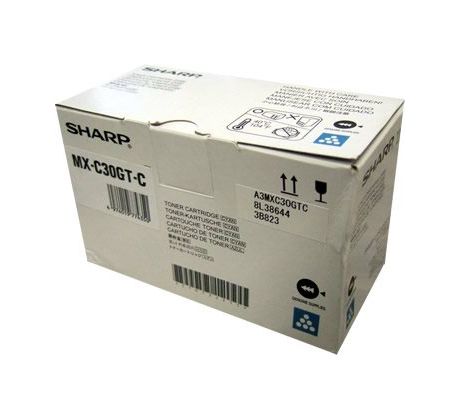 toner SHARP MX-C30GTC Cyan MX-C250/C300/C301/C303/C304 (6000 str.) (MXC30GTC)