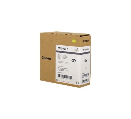 kazeta CANON PFI-306GY grey iPF 8300/8300s/8400/8400s/9400/9400s (330 ml) (6666B001)