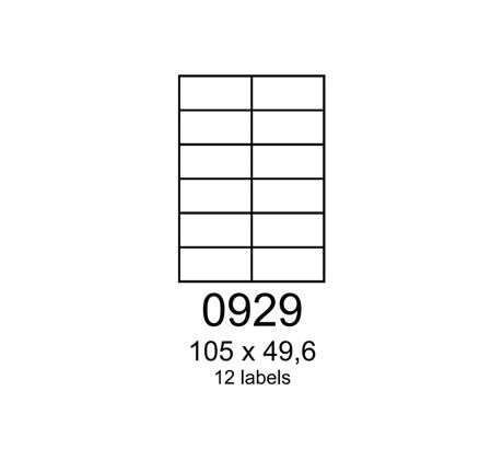 etikety RAYFILM 105x49,6 oranžové flourescentné laser R01330929A (100 list./A4) (R0133.0929A)