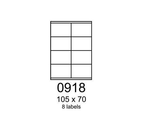 etikety RAYFILM 105x70 oranžové flourescentné laser R01330918A (100 list./A4) (R0133.0918A)